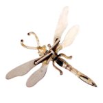Antique Sterling Silver Dragonfly Clip Brooch