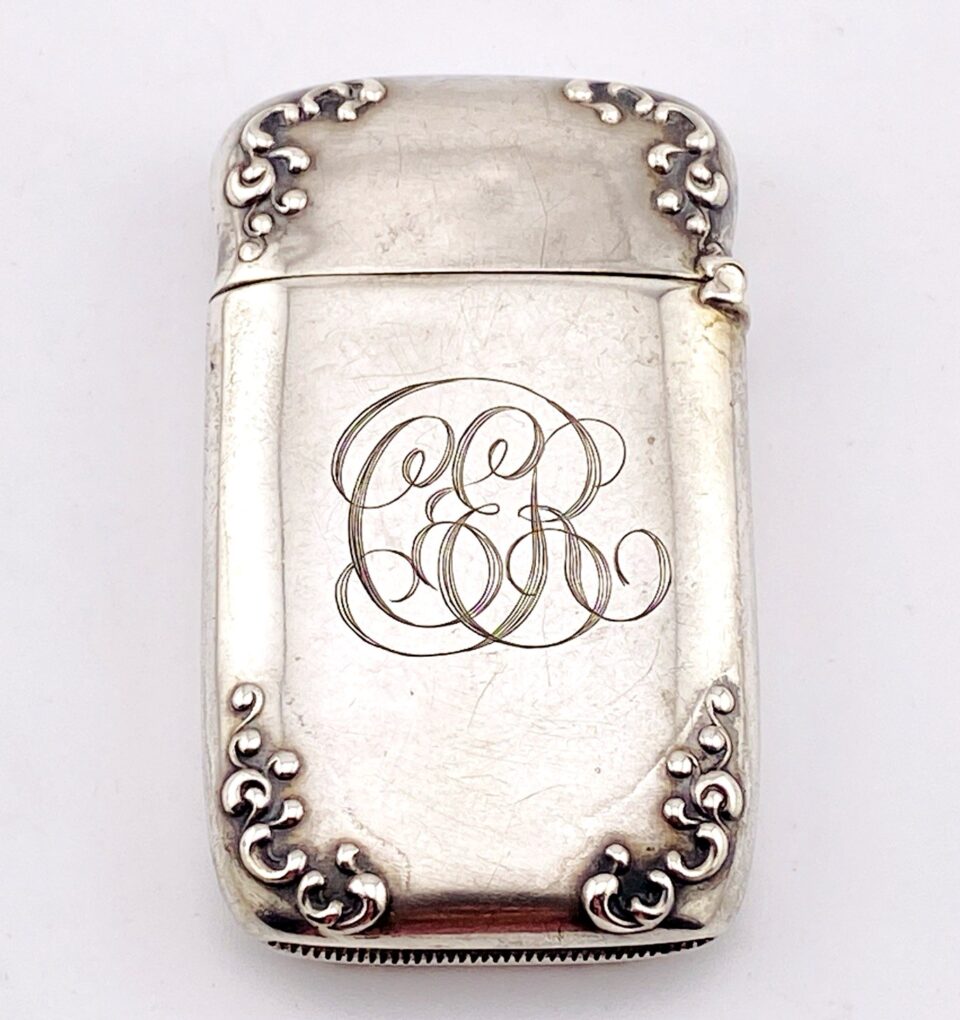 Antique Sterling Silver Match Safe Vesta Case