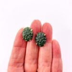 Carved Bloodstone Gold Filled Earrings