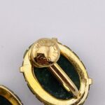 Carved Bloodstone Gold Filled Earrings