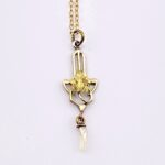 Art Nouveau Lavalier Pendant Necklace