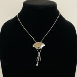 Delicate Modernist Sterling Silver Pendant Necklace OOAK Artisan Made