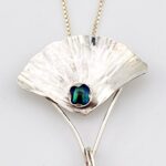 Delicate Modernist Sterling Silver Pendant Necklace OOAK Artisan Made