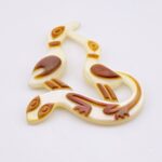 Hand Carved Mother of Pearl Shell Pacific Ocean Pendant