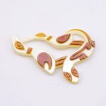 Hand Carved Mother of Pearl Shell Pacific Ocean Pendant