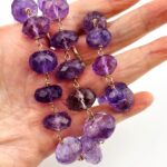 Faceted Amethyst Beads Gold Filled Necklace