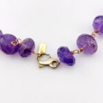Faceted Amethyst Beads Gold Filled Necklace
