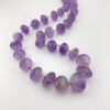 Faceted amethyst bead necklace with rose gold filled wire wrapped stones one of a kind artist signed 20 inch