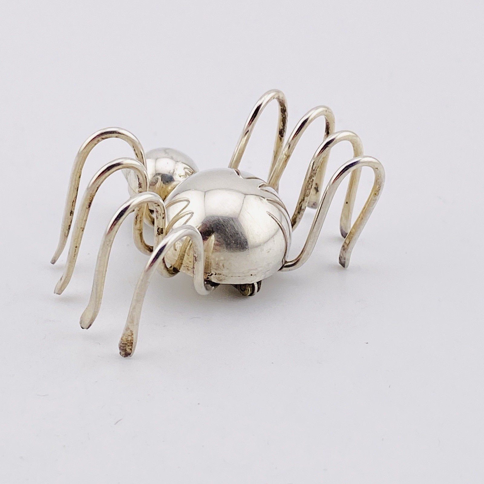 Large Sterling Silver Spider Brooch