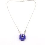 Lavender Jade Pendant Necklace in Sterling Silver
