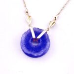 Lavender Jade Pendant Necklace in Sterling Silver