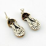 Mixed Metals Ruby Halo Drop Earrings