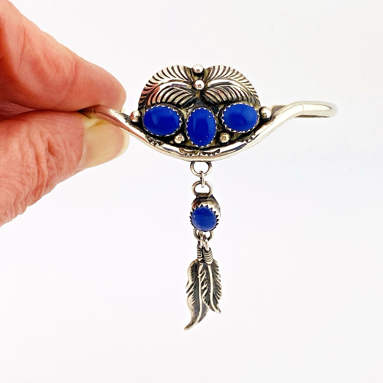 Navajo Lapis Lazuli Sterling Silver Cuff