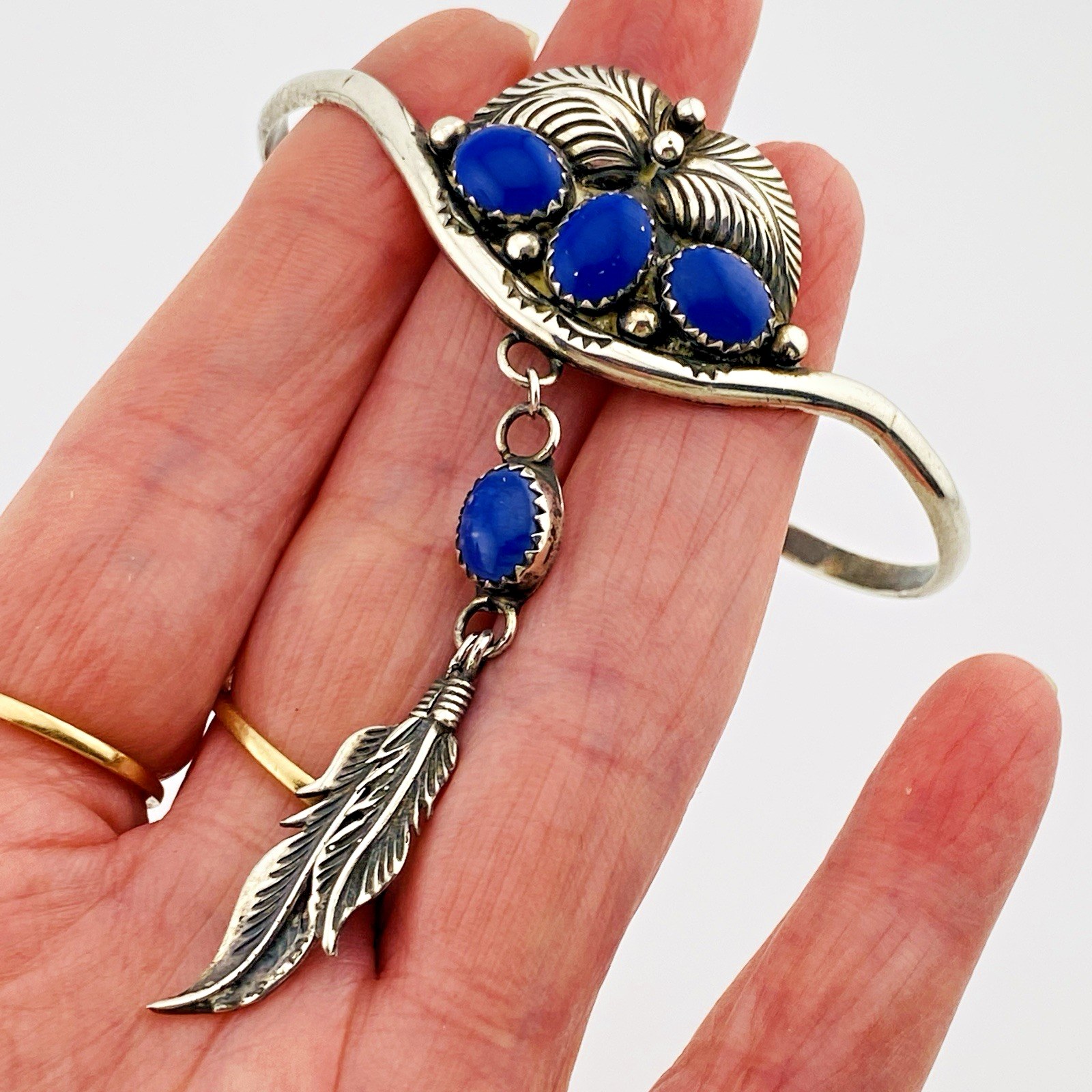 Navajo Lapis Lazuli Sterling Silver Cuff