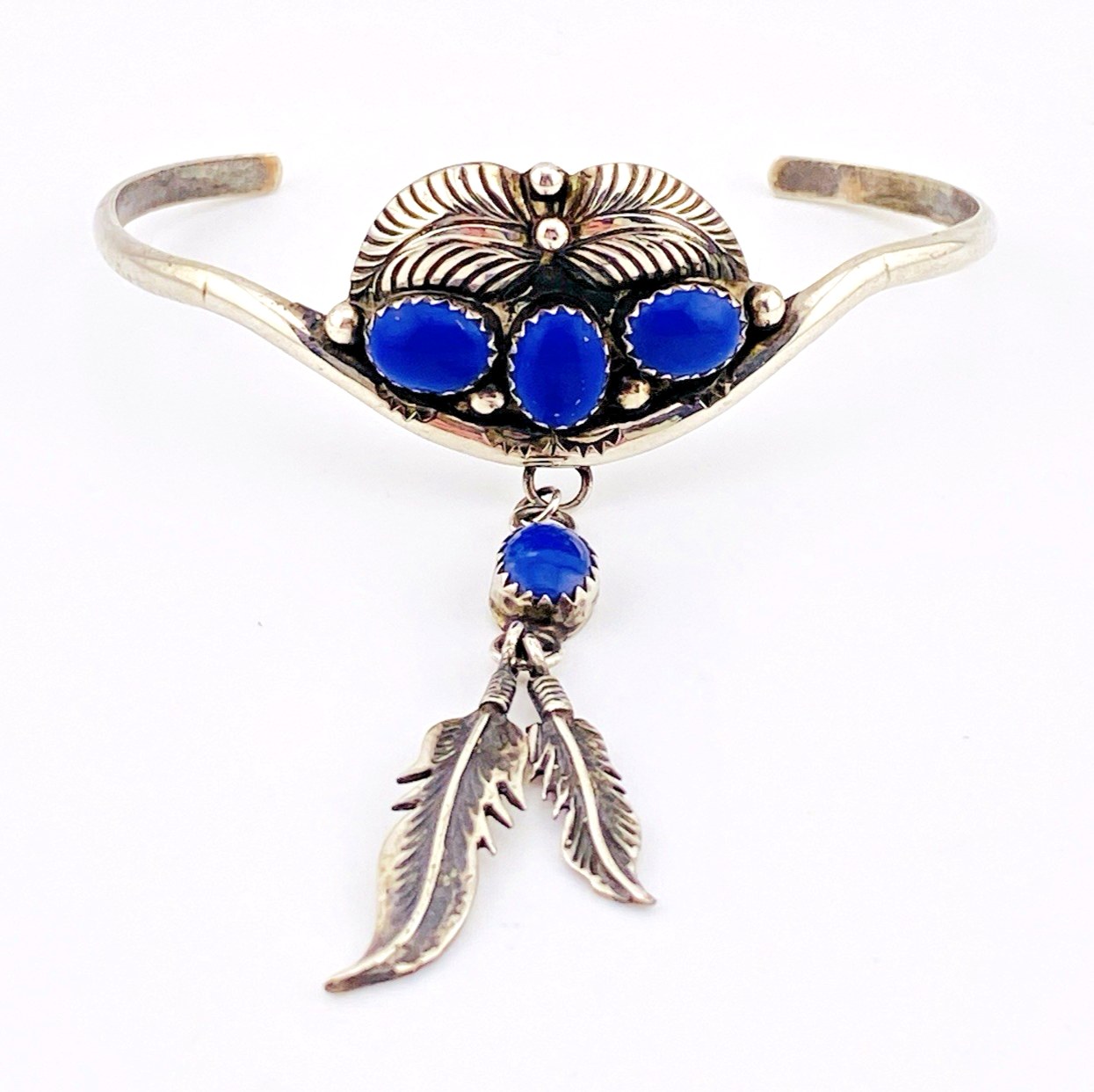 Navajo Lapis Lazuli Sterling Silver Cuff