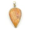 Natural Rhodochrosite Sterling Silver Pendant