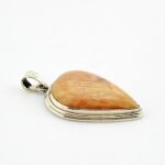 Natural Rhodochrosite Sterling Silver Pendant