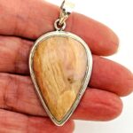 Natural Rhodochrosite Sterling Silver Pendant