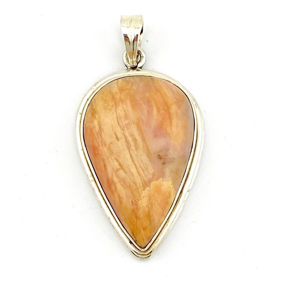 Rhodochrosite Sterling Silver Pendant