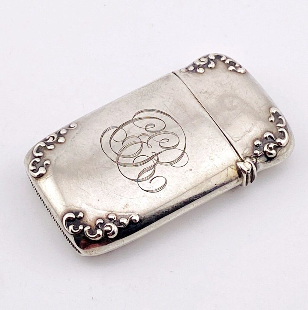 Antique Sterling Silver Match Safe Vesta Case