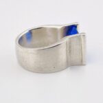 Sapphire Blue Cubic Zirconia Sterling Silver Ring