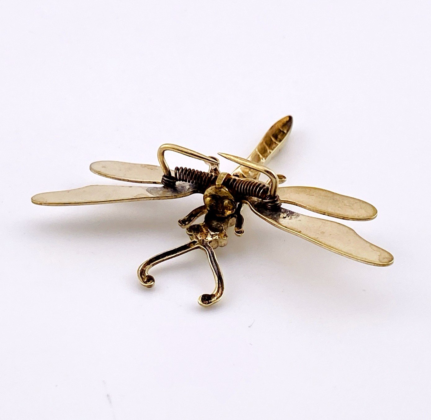 Victorian Gold Filled Dragonfly Brooch Clip