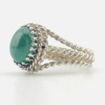 Handcrafted Green Onyx Sterling Silver Ring
