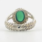 Handcrafted Green Onyx Sterling Silver Ring