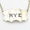 Vintage Sterling Silver Rye Liquor Decanter Hanging Label