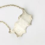Vintage Sterling Silver Rye Liquor Decanter Hanging Label