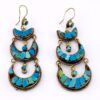 Tibetan Silver Turquoise Inlay Earrings