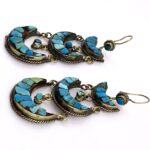 Tibetan Silver Turquoise Inlay Earrings
