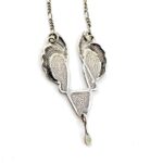Pat Cheney Sterling Silver Guilloche Enamel Pendant Necklace
