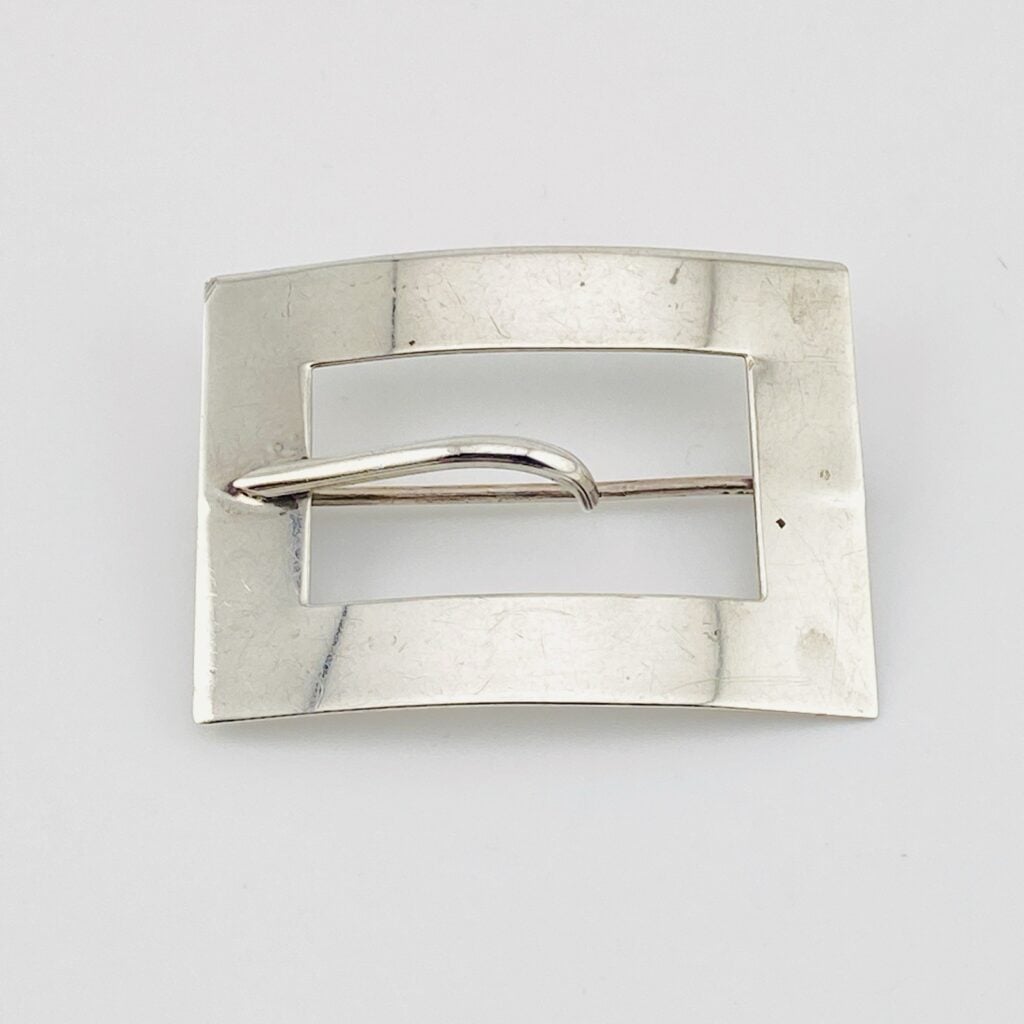 Antique Victorian Sterling Silver Buckle Brooch