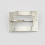 Antique Victorian Sterling Silver Buckle Brooch
