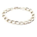 Chunky Sterling Silver 9mm Curb Chain Bracelet by Ballou