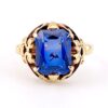 Estate 10k Gold Lab Created Sapphire Women’s Ring