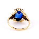 Estate 10k Gold Lab Created Sapphire Women’s Ring
