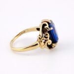 Estate 10k Gold Lab Created Sapphire Women’s Ring