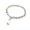 Krementz Initial J Charm Sterling Silver Chain Bracelet