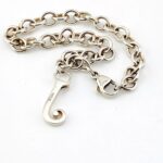 Krementz Initial J Charm Sterling Silver Chain Bracelet
