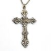 Large Rococo Cross Pendant Necklace