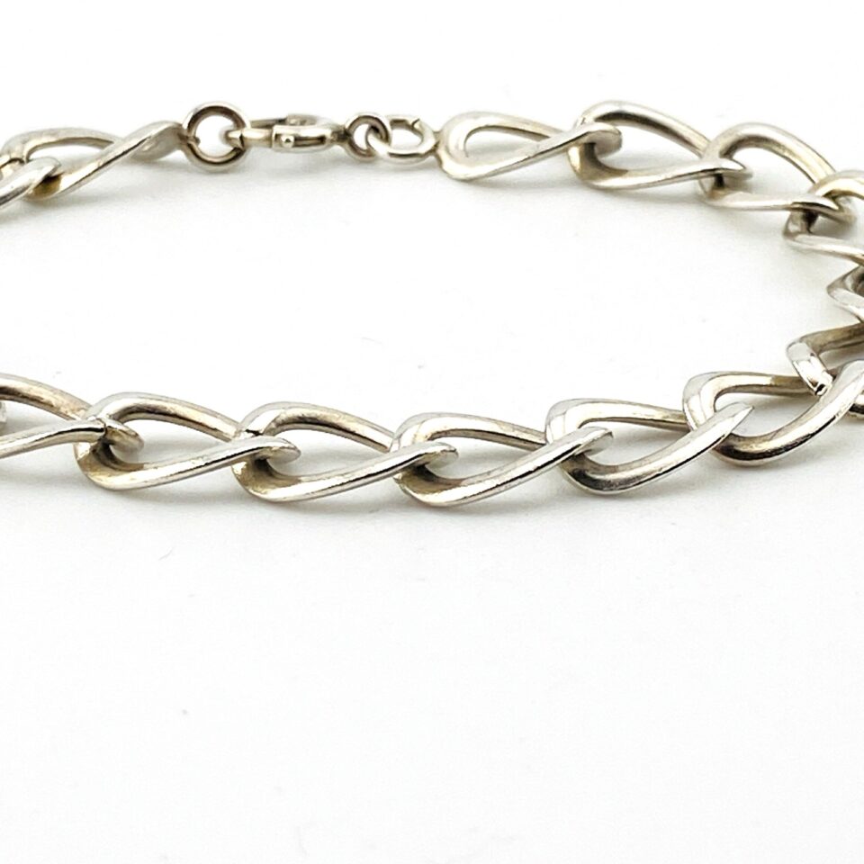 Chunky Sterling Silver 9mm Curb Chain Bracelet