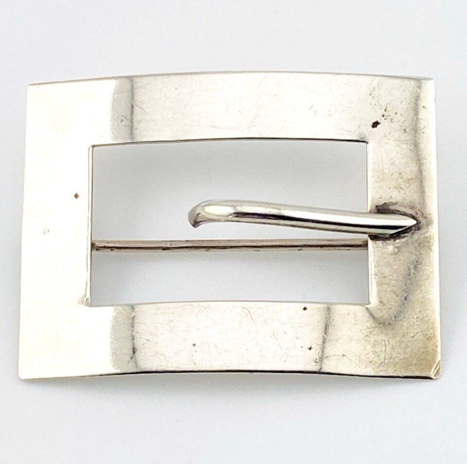 Antique Victorian Sterling Silver Buckle Brooch
