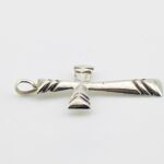 Southwestern Sterling Silver Puffy Cross Pendant
