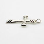 Southwestern Sterling Silver Puffy Cross Pendant