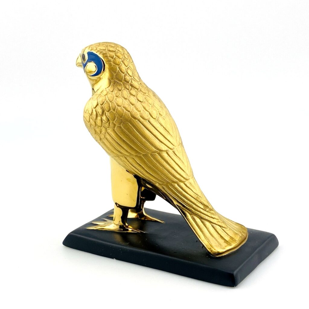 The Franklin Mint Transformation Falcon Egyptian Revival Porcelain Bird Figurine