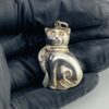 Vintage Puffy Kitty Cat Sterling Silver Pendant