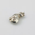 Vintage Puffy Kitty Cat Sterling Silver Pendant