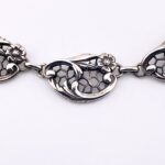 Danecraft Art Deco Floral Filigree Necklace and Earrings Set